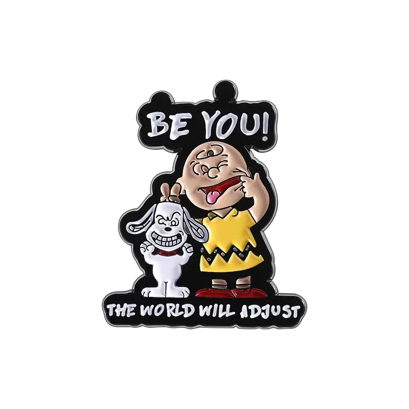 Enamel Pin – Be You The World Will Adjust Peanuts