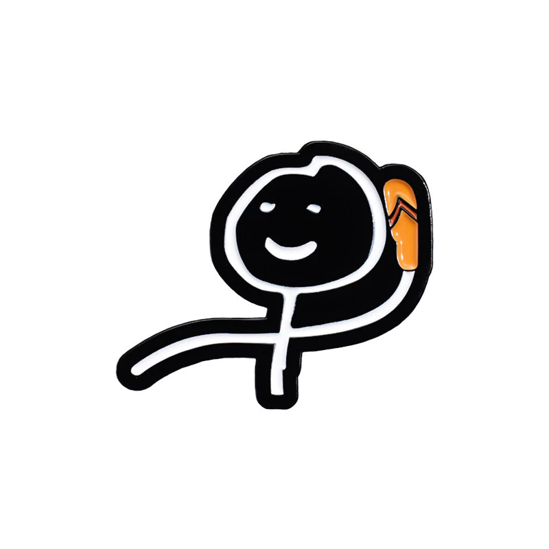 Enamel Pin – Throwing Sandal Stickman