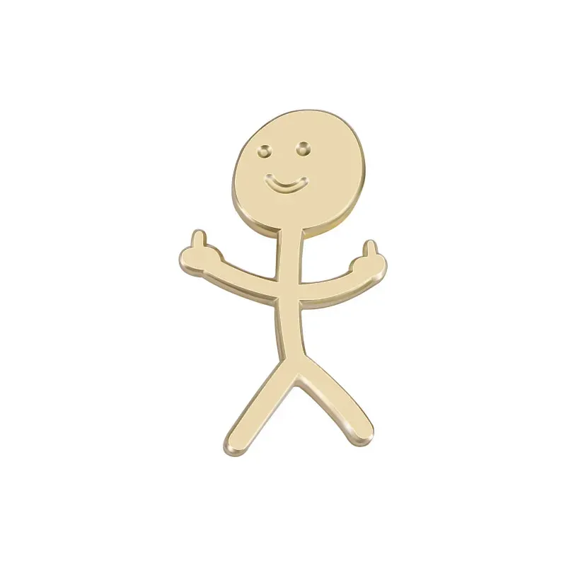 Enamel Pin – Stickman Middle Finger