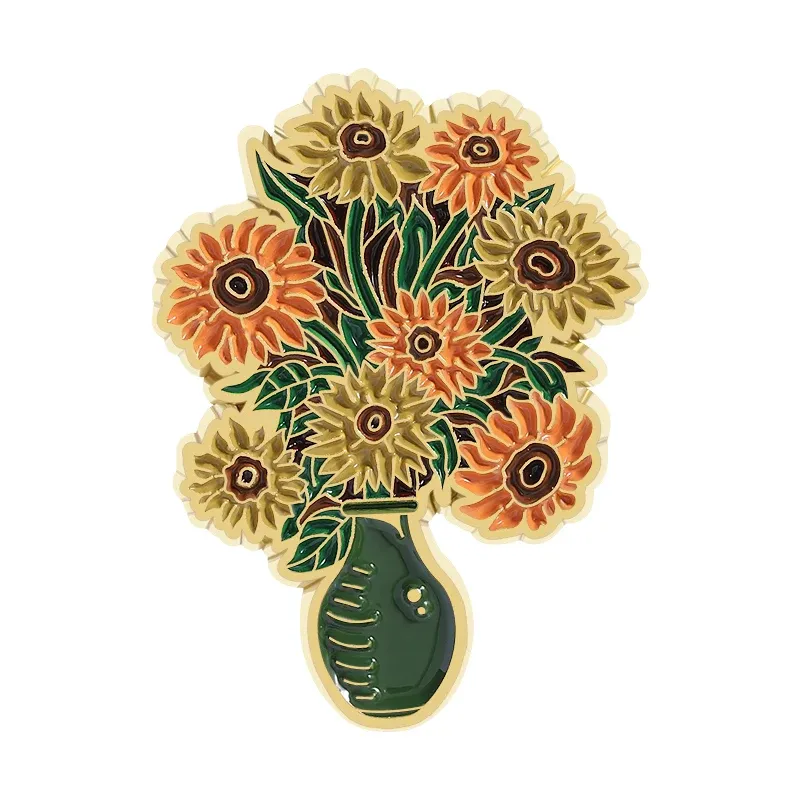 Enamel Pin - Van Gogh Sunflower