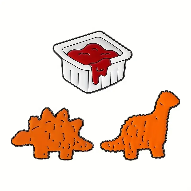 Set Enamel Pin – Dino Nuggets (3pcs)
