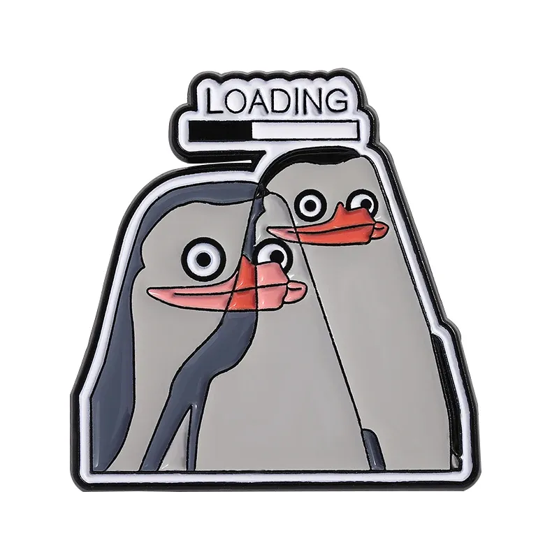 Enamel Pin - Loading Penguin Meme